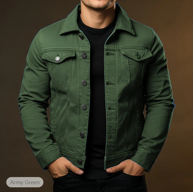 Casual daily wear windproof and warm button jacket