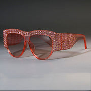 Luxury Square Sunglasses Women Oversized Rhinestone