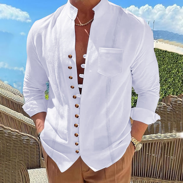 Men's Cuban style cotton linen
