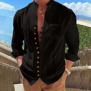 Men's Cuban style cotton linen