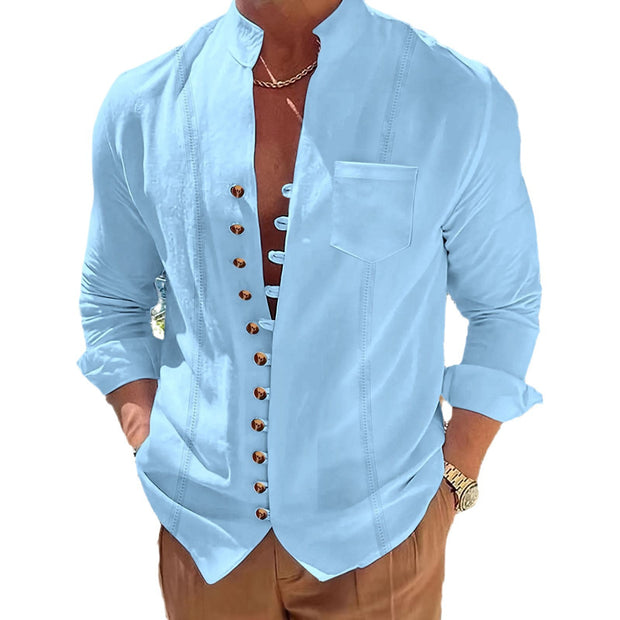Men's Cuban style cotton linen