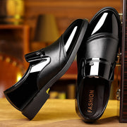 High end shiny business dress leather shoes