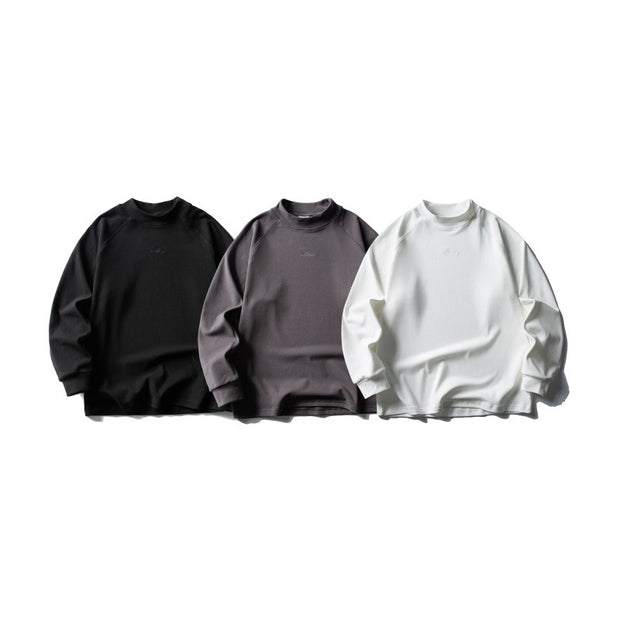 Embroidery Thermal Velvet Loose Half-high Collar