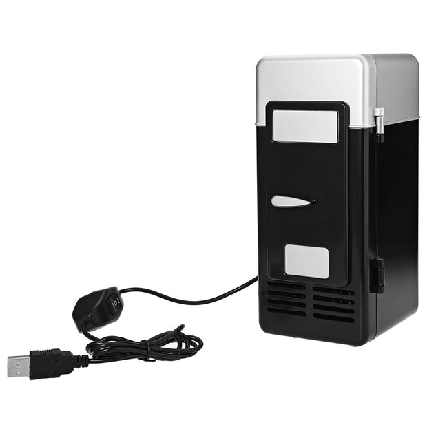 New 2 In 1 Refrigerator With Internal LED Light Car Use Mini Fridge