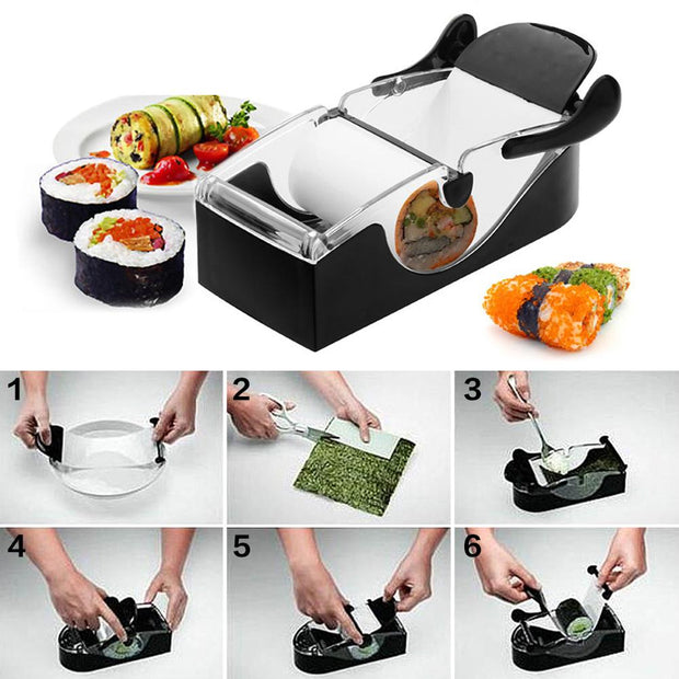 1Set Magic Sushi Roll Maker DIY Rice Roller Mold Perfect Cutter
