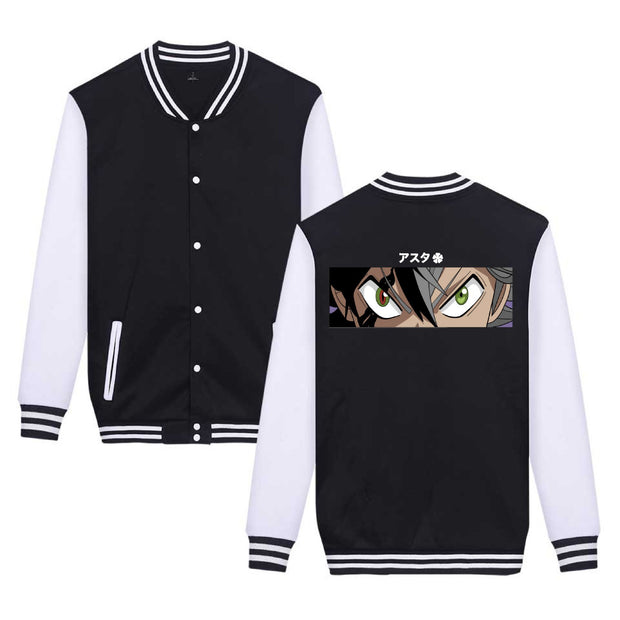 Black Clover Trendy Baseball Shirt Casual Sports Wear for Men