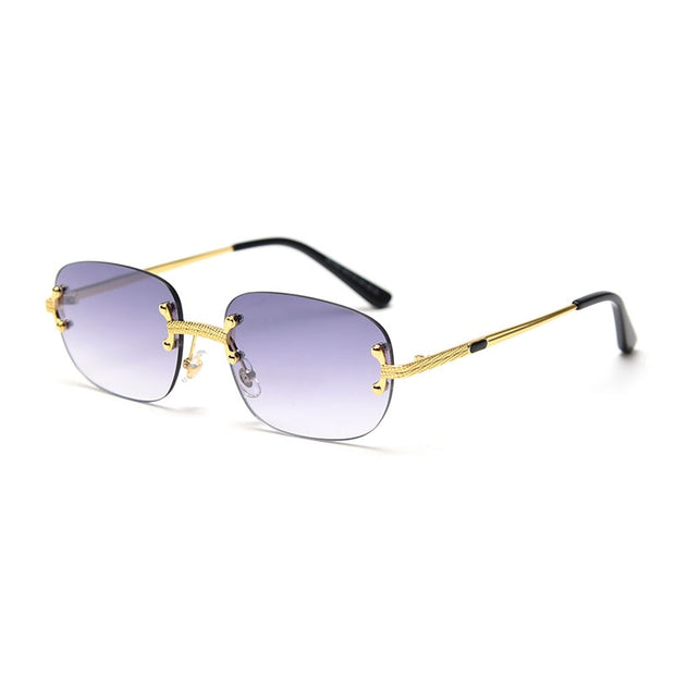Rimless Sunglasses Women Retro Square Frameless Sun Glasses
