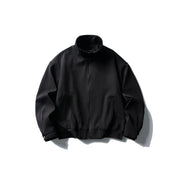 Loose Short Zipper Stand Collar Jacket Men