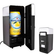 New 2 In 1 Refrigerator With Internal LED Light Car Use Mini Fridge