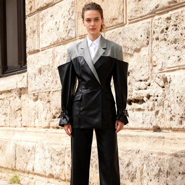 Collage suit jacket for women