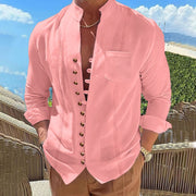 Men's Cuban style cotton linen
