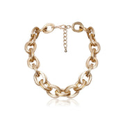 Vintage Chunky Thick Curb Cuban Choker Necklace Collar