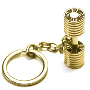 GYM Large Dumbbell Stainless Steel Keychain