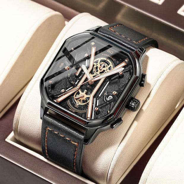 Men Luxury Wristwatches Chronograph Luminous Waterproof