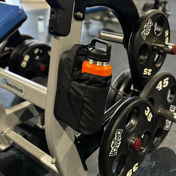 Magnetic Sling Bag, Keeps your belongings off the dirty gym floor.