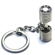 GYM Large Dumbbell Stainless Steel Keychain